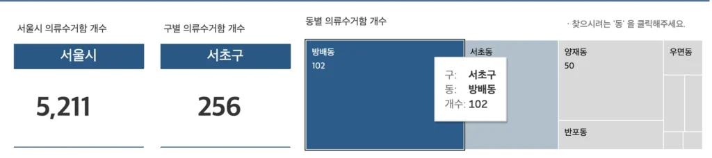 서울시-헌옷수거함-위치-수량-조회