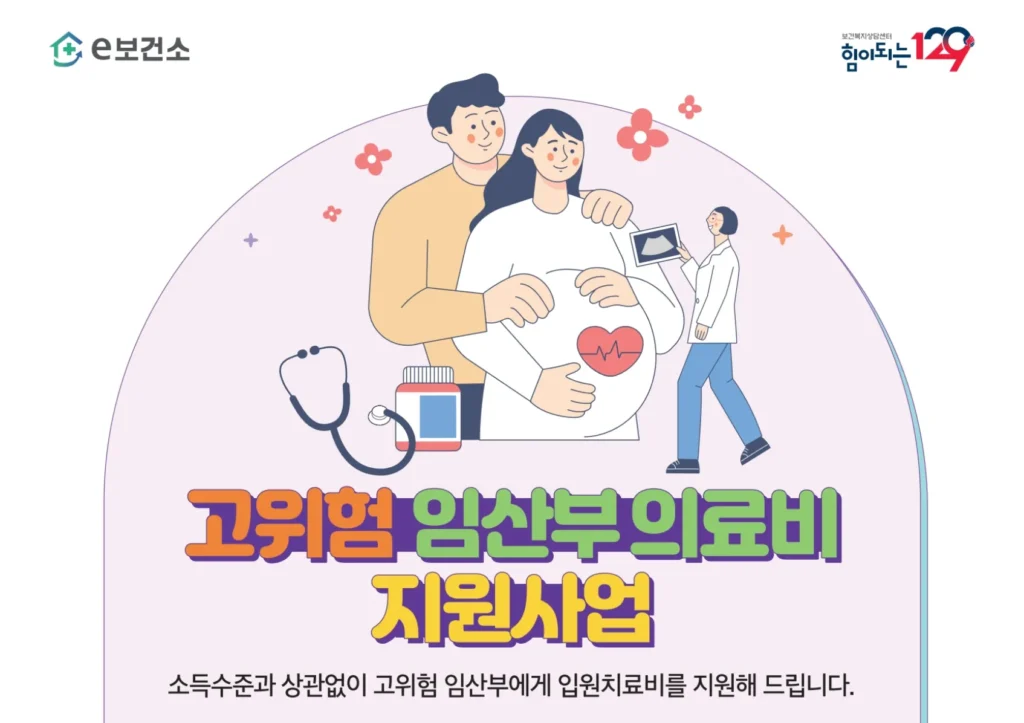 고위험산모 지원금 신청 (최대 300만원): 대상 임산부 의료비 제공