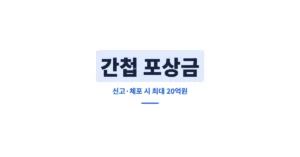 간첩 포상금 얼마? 신고 및 체포하면 최대 20억원입니다.