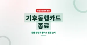 기후동행카드 종료일 언제? 남은 충전잔액 환불 방법 까지