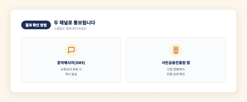 햇살론유스 심사 결과 확인 방법 — 문자와 앱 알림