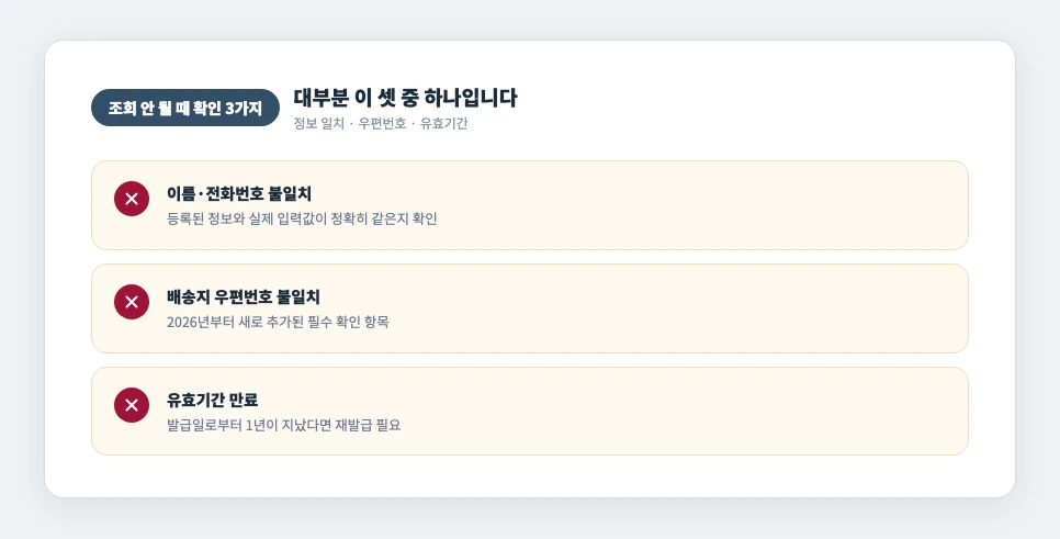 개인통관번호 조회가 안 될 때 확인할 사항 3가지