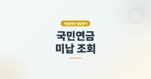 국민연금 미납 조회 서비스: 체납 내역 확인 및 불이익 안내