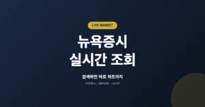 뉴욕증시 실시간 조회: 나스닥&다우 지수 종목검색, 차트 확인