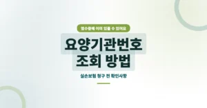 요양기관번호 조회/검색: 11자리 식별번호 확인 방법 안내
