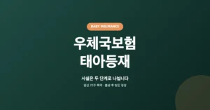 우체국보험 태아등재 신청 접수: 무료 신생아 보험 온라인 가입 방법