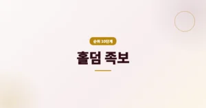 홀덤 족보 순위표: WPL 공식 베팅 룰/규칙