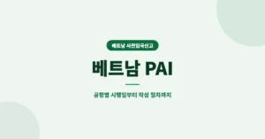 베트남 PAI 작성 공식 사이트: 사전입국정보 신고 시스템