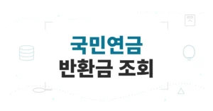 국민연금 반환금 조회/신청: 받을 돈, 더 낸 돈 확인 방법과 반납금 납부 안내
