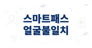 인천공항 스마트패스 얼굴불일치 오류 인식 실패 해결방법, 등록 단계 게이트별 원인, 재등록