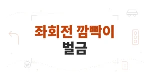 좌회전 깜빡이 벌금 3만원, 전용차로 예외 없이 신고 시, 4만원인 이유 확인